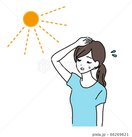 日差し 夏 太陽のイラスト素材