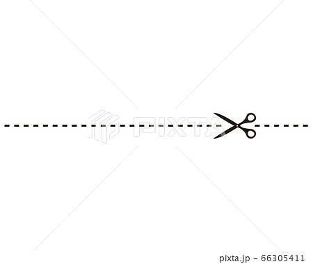 切り取り線のイラスト素材