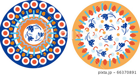 絵皿のイラスト素材
