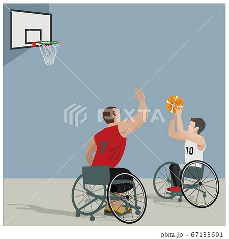 車椅子バスケのイラスト素材