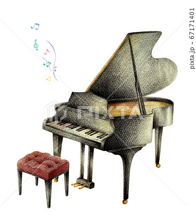 グランドピアノのイラスト素材一覧 選べる豊富な素材バリエーション