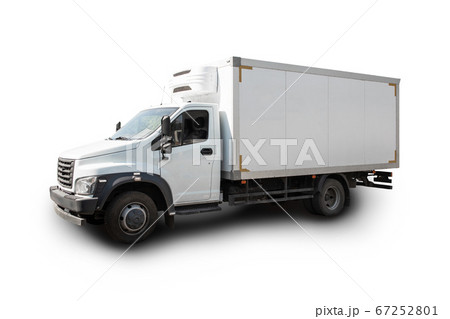 トレーラー トラック ボンネット 大型の写真素材