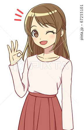 ウインクのイラスト素材