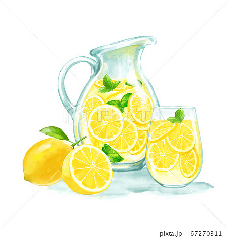 レモンジュースのイラスト素材
