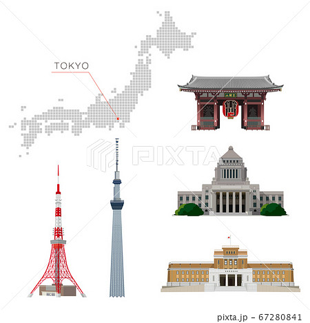 東京地図のイラスト素材