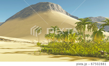 オアシスのイラスト素材