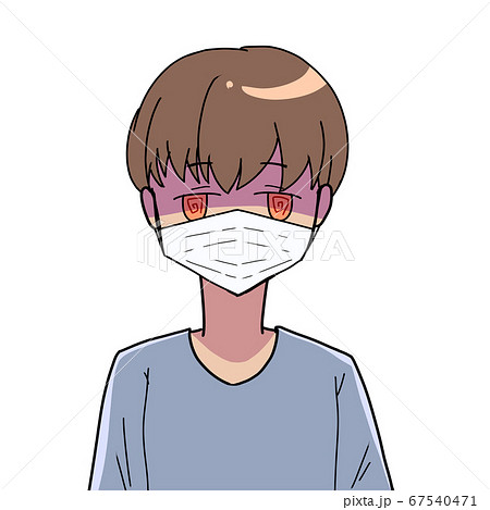 男 青年 男性 茶髪のイラスト素材