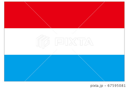 ルクセンブルク国旗のイラスト素材