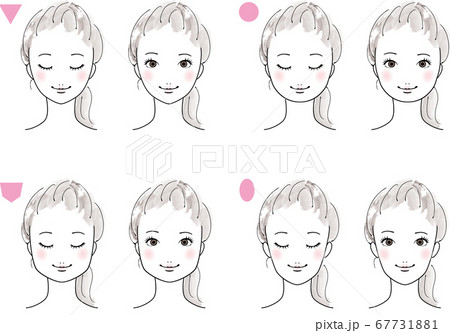 顔型のイラスト素材