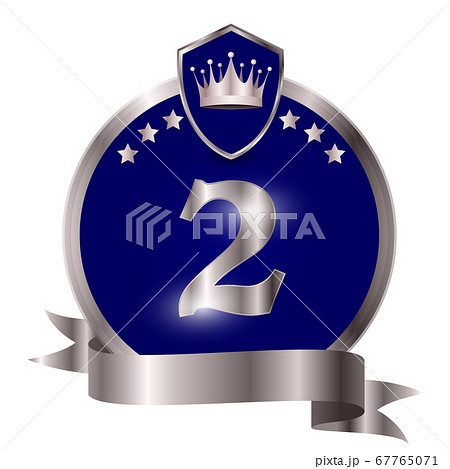 エンブレム　王冠　リボン　アイコン