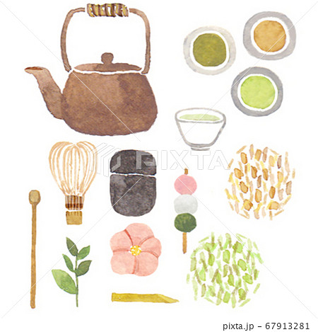 抹茶 茶道 飲物 お抹茶のイラスト素材