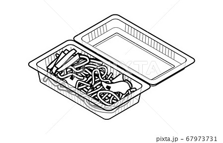 ソースやきそばのイラスト素材