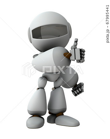 Cg ロボット キャラクター かわいいのイラスト素材