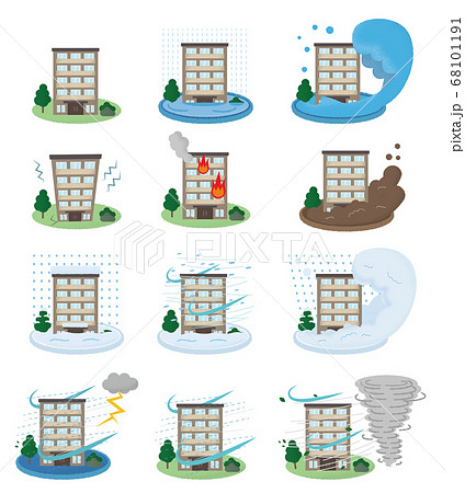 自然災害のイラスト素材