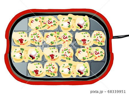 ホットプレートのイラスト素材