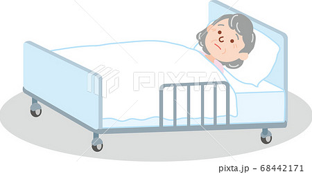 病院のベッドのイラスト素材