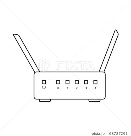 ハブ スイッチ ネットワーク アイコンの写真素材