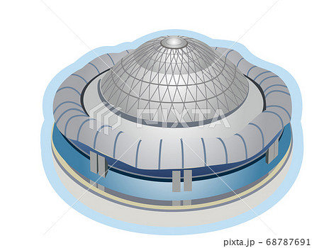 大阪ドームのイラスト素材