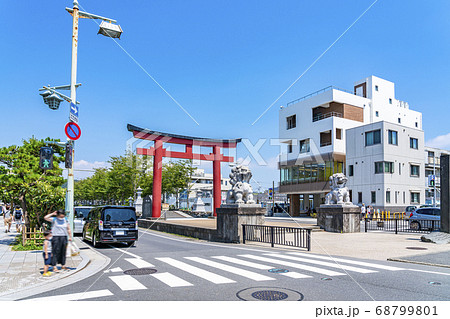 鎌倉の街並みの写真素材