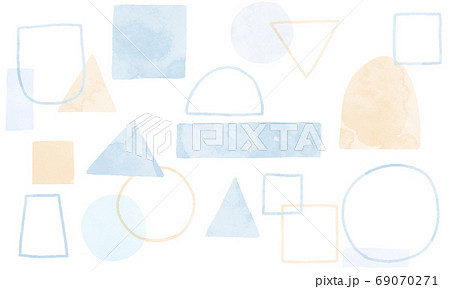 丸 四角 図形 三角のイラスト素材
