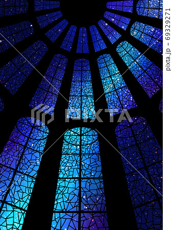 教会 ステンドグラスのイラスト素材