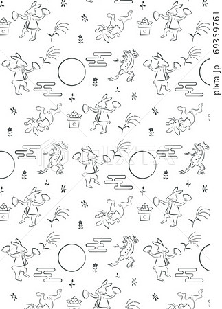 鳥獣戯画のイラスト素材