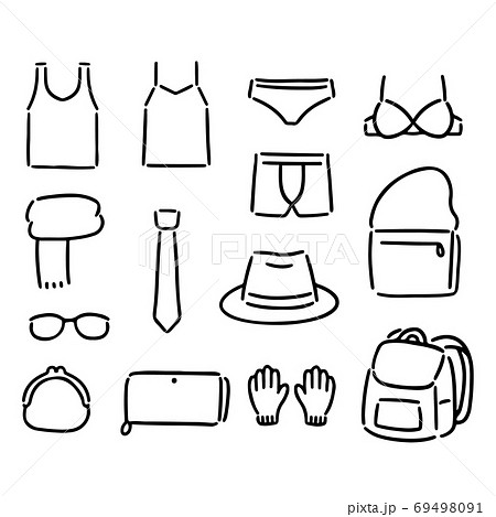 タンクトップ インナー 下着 服のイラスト素材