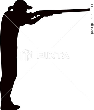 射撃 ライフル射撃 イラスト スポーツの写真素材
