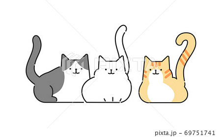 猫の集会のイラスト素材