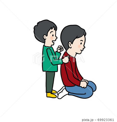 肩たたきのイラスト素材