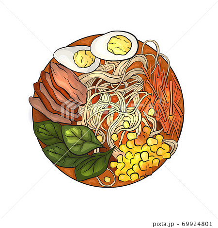 チキンラーメンのイラスト素材
