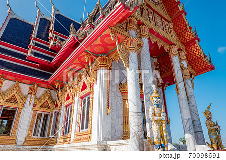 ワットパクナム 寺院 タイ寺院 別院の写真素材