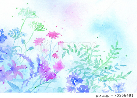 花柄 背景 水彩画 壁紙のイラスト素材