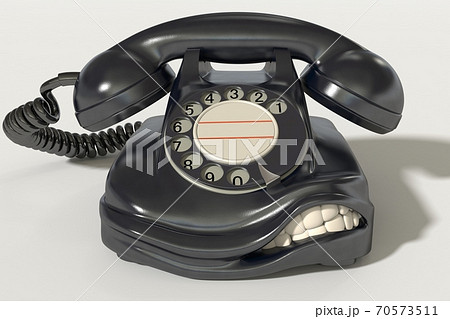 昔の電話機のイラスト素材