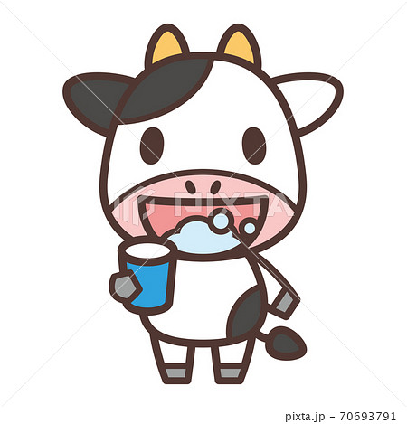 牛 キャラ キャラクター かわいいのイラスト素材