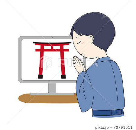 祈り 祈る 願い 願うのイラスト素材