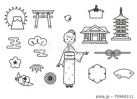 小京都のイラスト素材