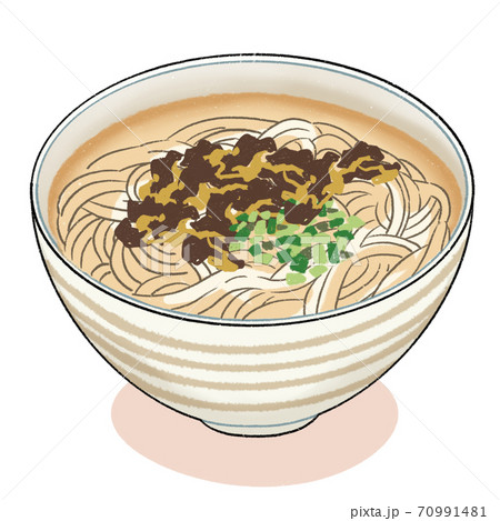 肉うどん イラストのイラスト素材