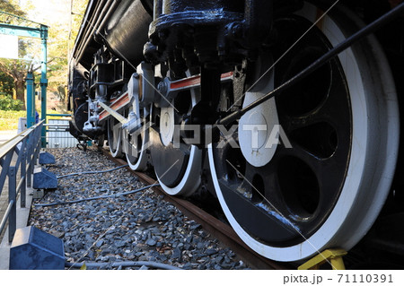 Sl 車輪 車体 鉄道の写真素材