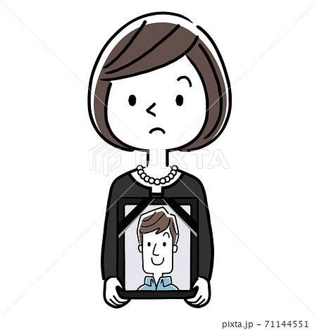 遺影のイラスト素材 Pixta