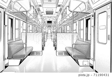 漫画 ペン画 駅 電車のイラスト素材 漫画 ペン画 駅 電車のイラスト素材