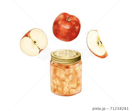 ジャム瓶のイラスト素材