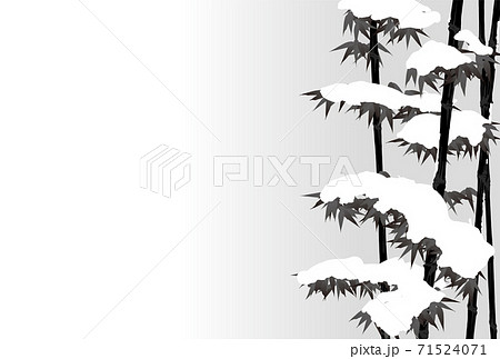 竹 モノクロ 植物 白黒のイラスト素材