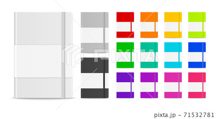 Vector 3d Realistic White Closed Blank Paper Notebook Set Isolated On  Transparent Background Design Template Of