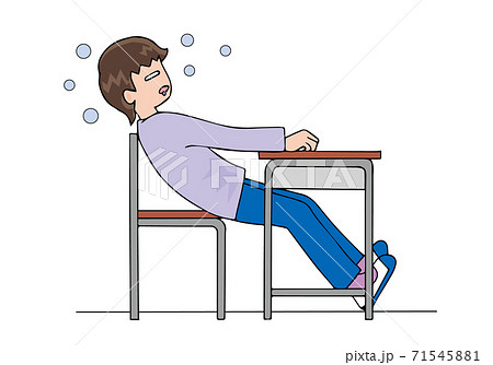 ベクター 姿勢 子供 小学生のイラスト素材