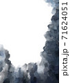 フレーム 枠 背景 グラフィック素材 ブルー グレー 黒 グレー 煙 もや 空 水晶 のイラスト素材