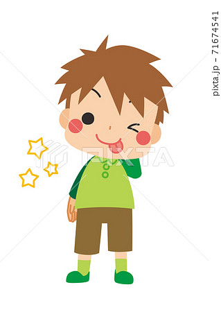 ウインクのイラスト素材