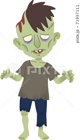 ゾンビ キャラクターのイラスト素材