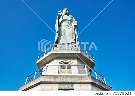 びわこ大仏 琵琶湖 大仏 滋賀県の写真素材