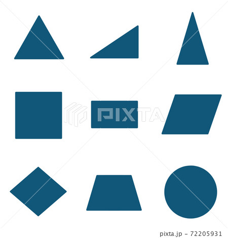 四角形 丸 三角 四角のイラスト素材